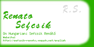 renato sefcsik business card