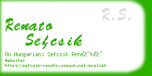 renato sefcsik business card